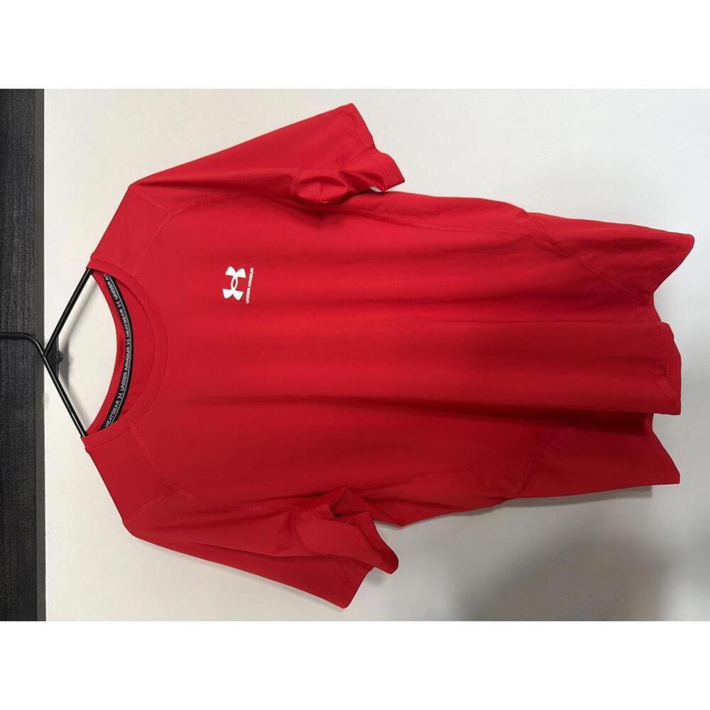 Under Armour HeatGear Red Compression T-Shirt XXL - Picture 1 of 3
